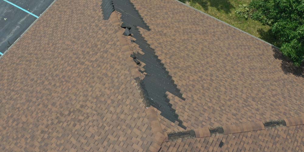 Fake Wind Damage Shingles